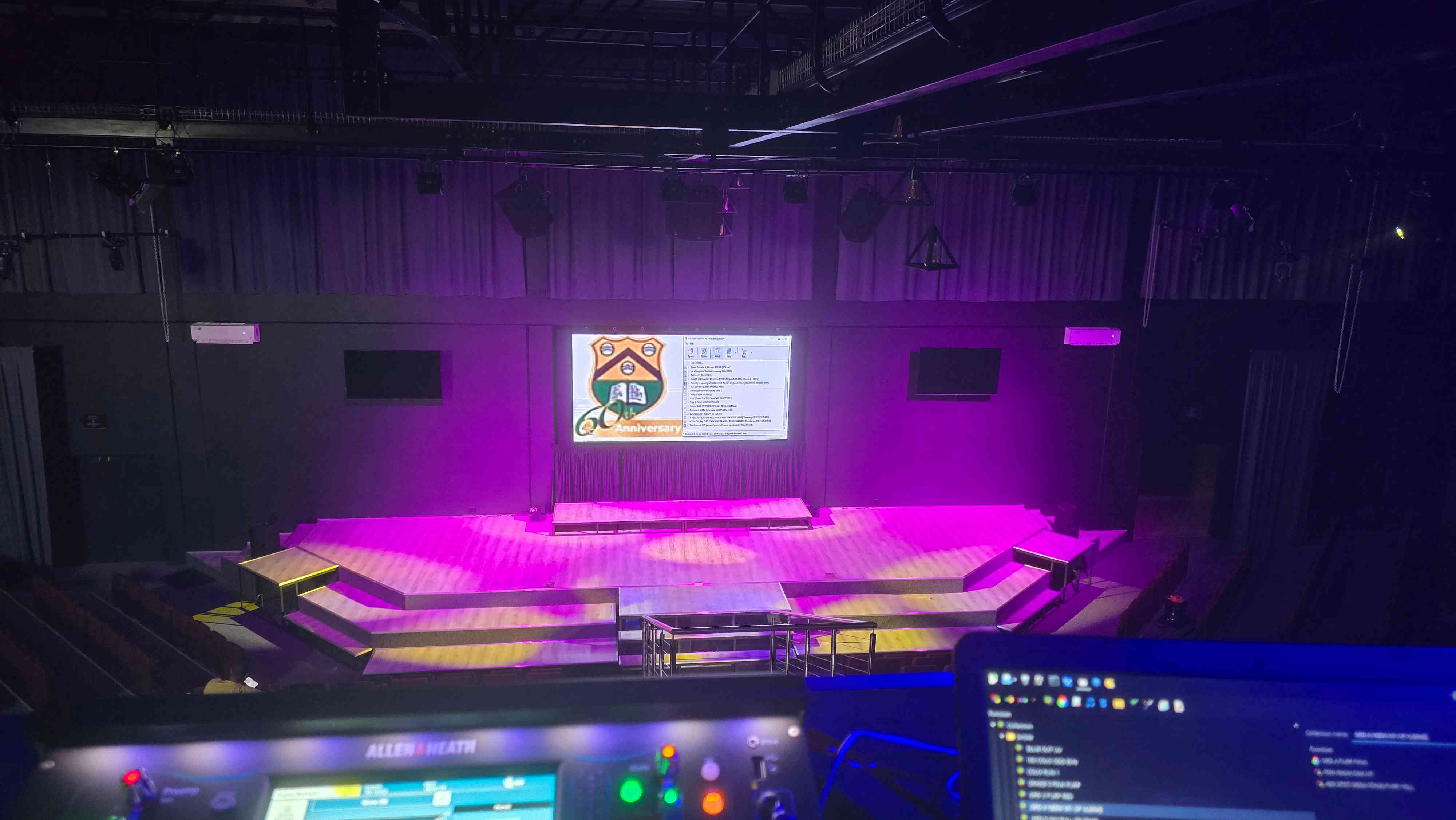 Live show FOH view Selection Park Le Encore Theater mixed by Sounds Right Studio Records PTY LTD