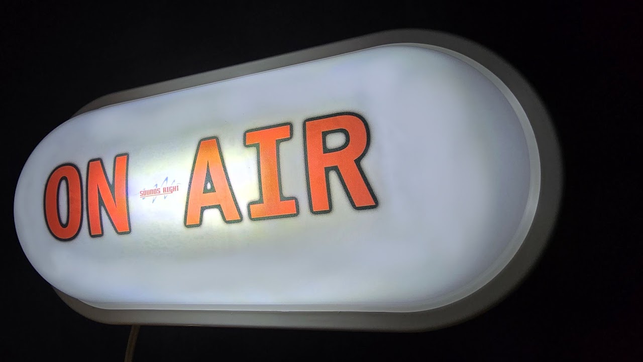 On Air smart Light front view made by Sounds Right Studio Records PTY LTD Springs